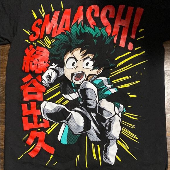 My Hero Academia Black Graphic T-Shirt Size Small Funimation Anime Tee - Picture 1 of 6